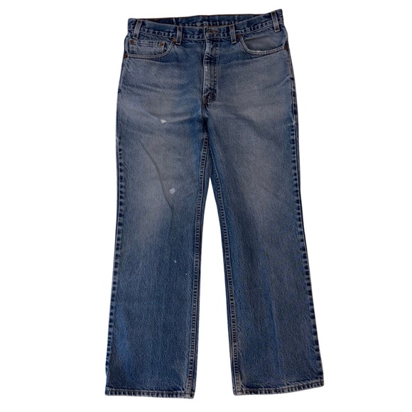 Vintage Levi’s 517 Men’s Jeans 36x30 Bootcut Light Wash Distressed Rugged Work - Picture 1 of 11